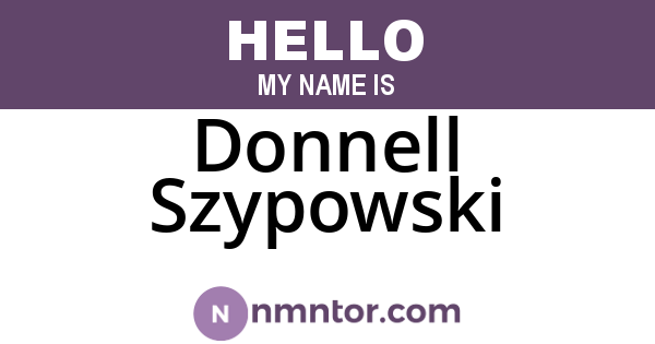 Donnell Szypowski