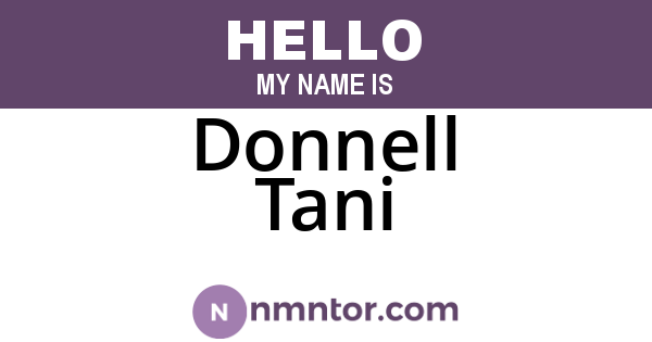 Donnell Tani
