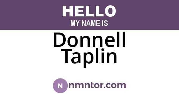 Donnell Taplin
