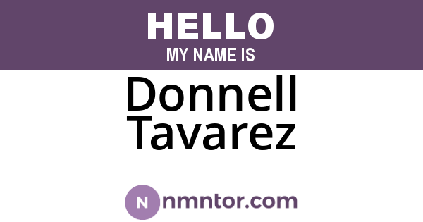 Donnell Tavarez