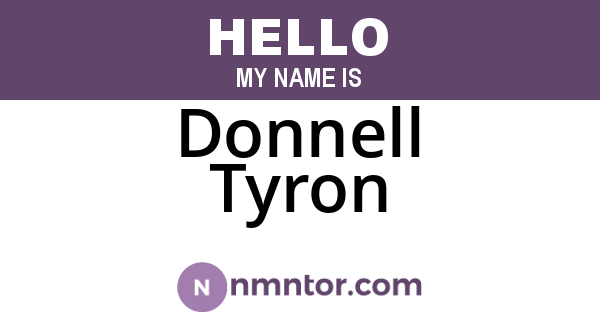 Donnell Tyron