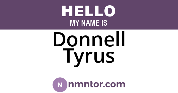 Donnell Tyrus