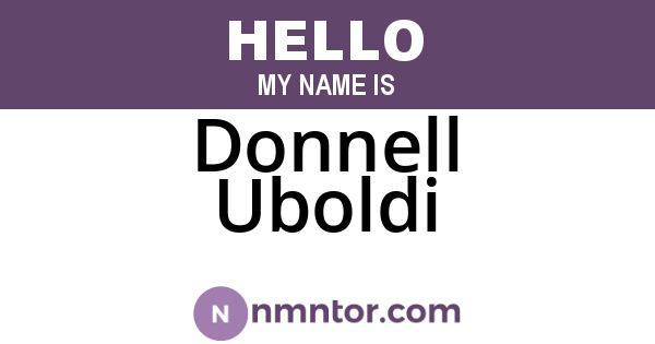 Donnell Uboldi