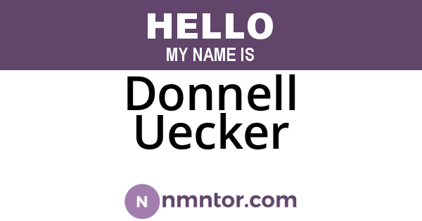 Donnell Uecker