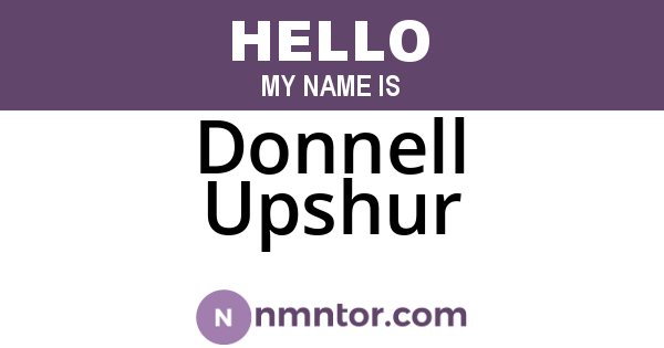 Donnell Upshur