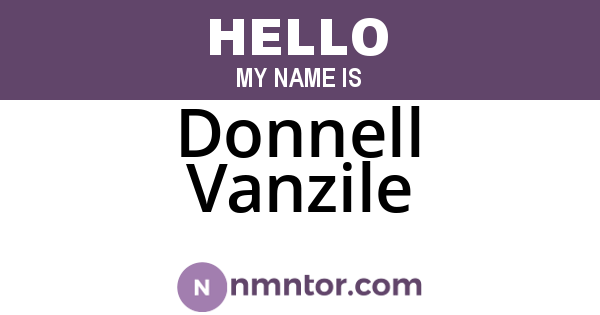 Donnell Vanzile