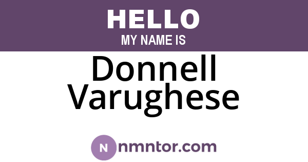 Donnell Varughese