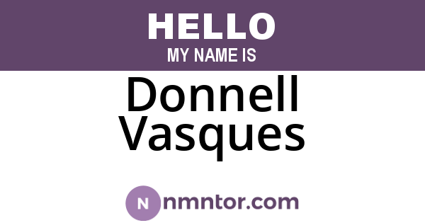 Donnell Vasques