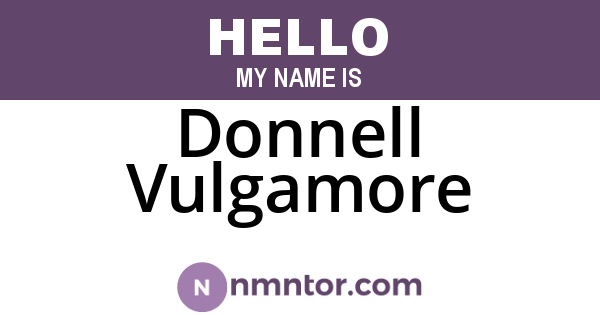 Donnell Vulgamore