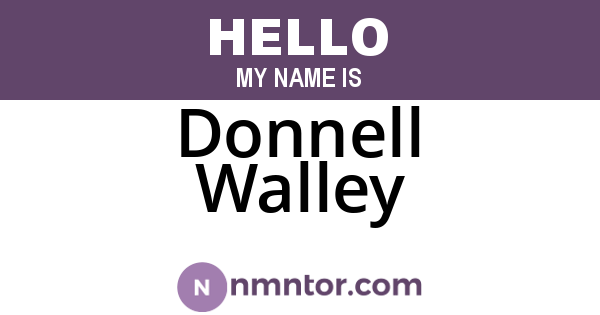 Donnell Walley