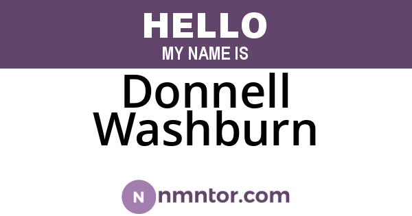 Donnell Washburn