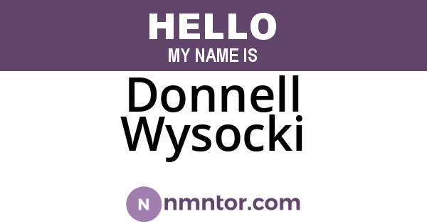 Donnell Wysocki