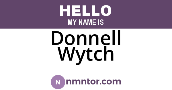 Donnell Wytch