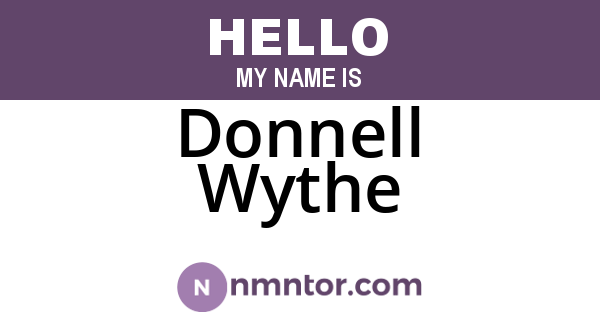 Donnell Wythe