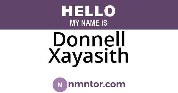 Donnell Xayasith
