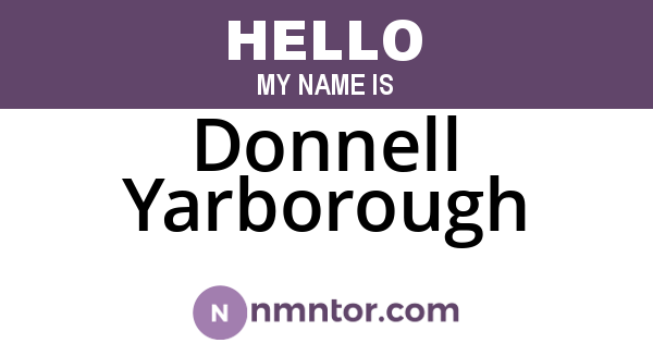 Donnell Yarborough