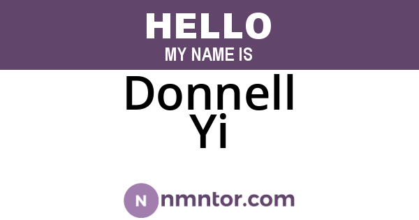 Donnell Yi