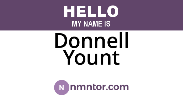 Donnell Yount