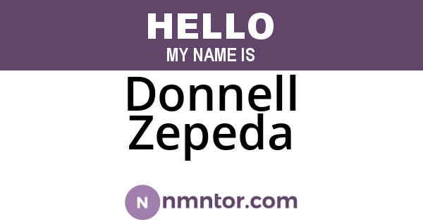 Donnell Zepeda