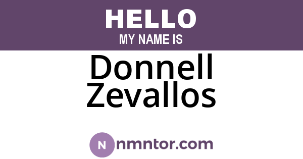 Donnell Zevallos