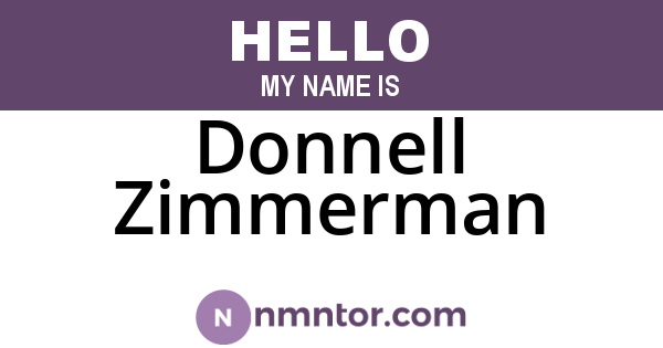 Donnell Zimmerman