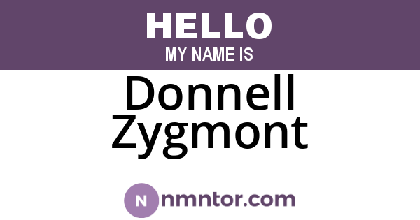 Donnell Zygmont