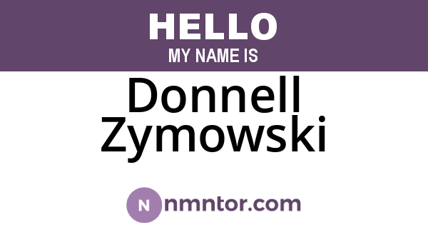 Donnell Zymowski