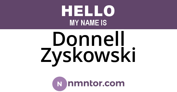 Donnell Zyskowski