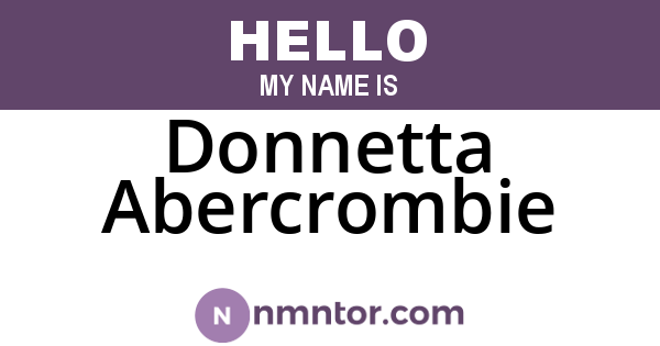 Donnetta Abercrombie