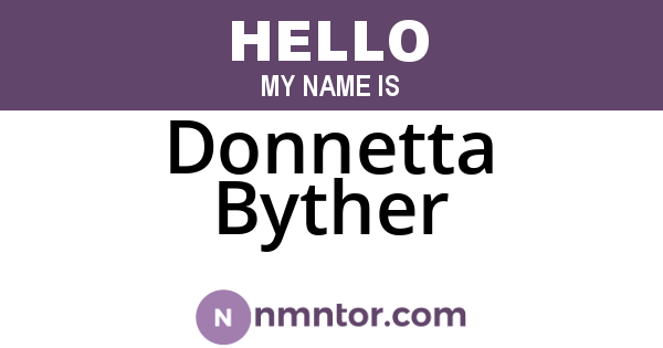 Donnetta Byther