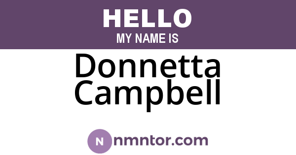 Donnetta Campbell
