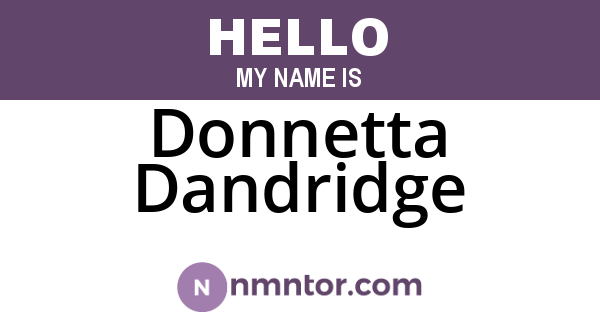 Donnetta Dandridge