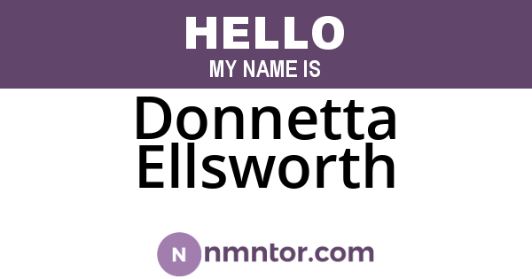 Donnetta Ellsworth