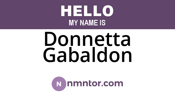 Donnetta Gabaldon