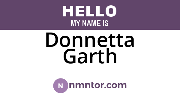 Donnetta Garth
