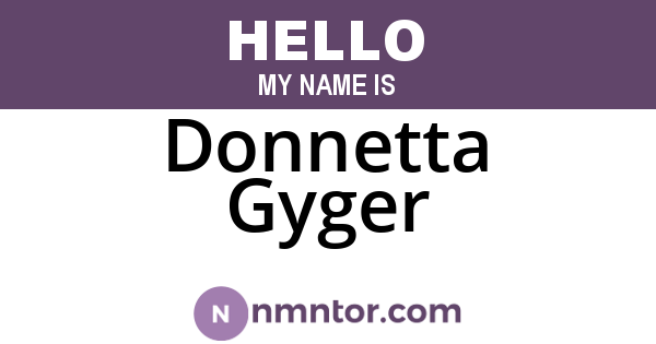 Donnetta Gyger