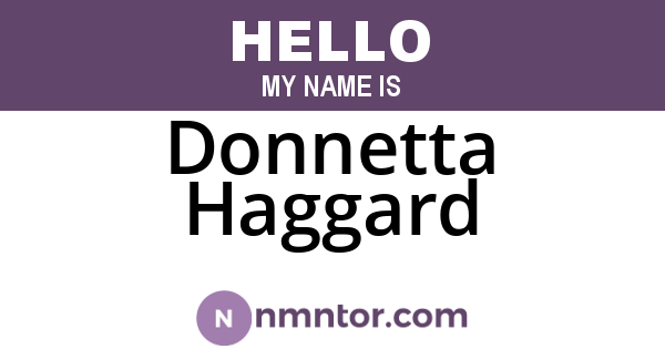 Donnetta Haggard