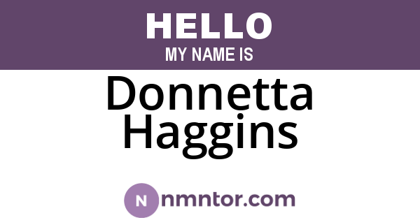 Donnetta Haggins