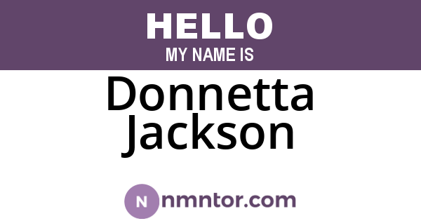 Donnetta Jackson