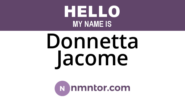 Donnetta Jacome