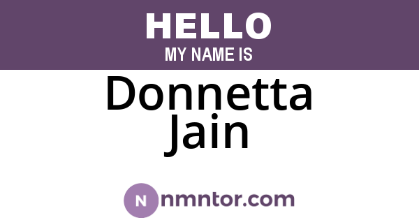 Donnetta Jain