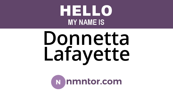 Donnetta Lafayette