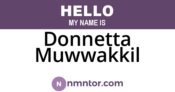 Donnetta Muwwakkil