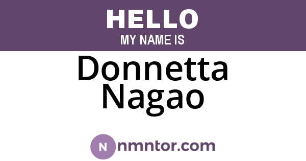 Donnetta Nagao