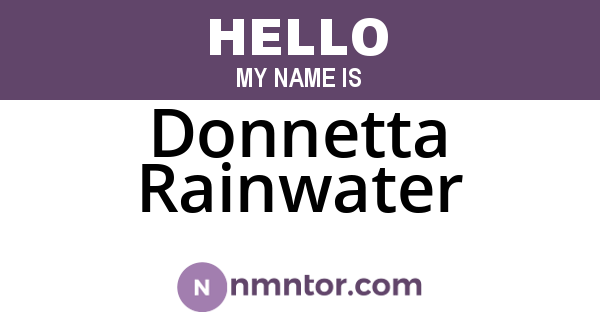 Donnetta Rainwater