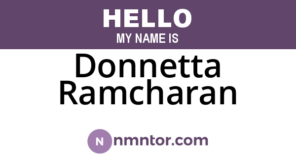 Donnetta Ramcharan