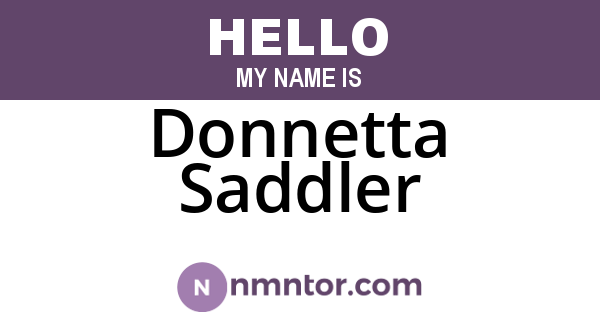 Donnetta Saddler