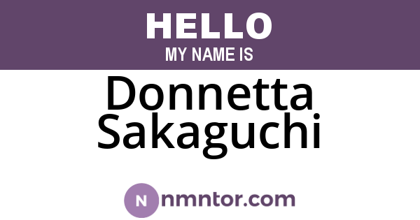 Donnetta Sakaguchi