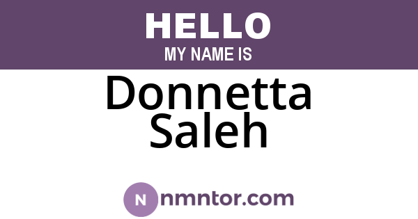 Donnetta Saleh