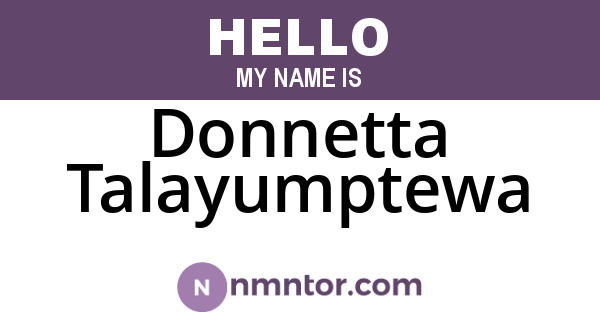Donnetta Talayumptewa
